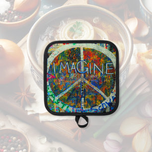 Peace Wall Art Pot Holder