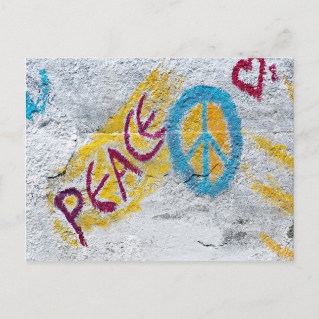 Peace wall painting postcard (Front)