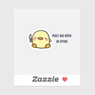 Peace Was Never an Option | Cute Chick with Knife 