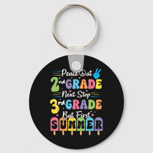 Peace We Out 2nd Grade Summer Graduation Second Gr Key Ring