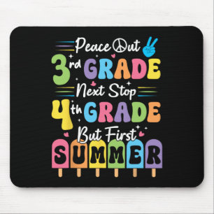Peace We Out 3rd Grade Summer Graduation Third Gra Mouse Pad