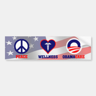 Peace, Wellness, Obamacare Bumper Sticker