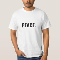 Peace white and black text minimalist anti war