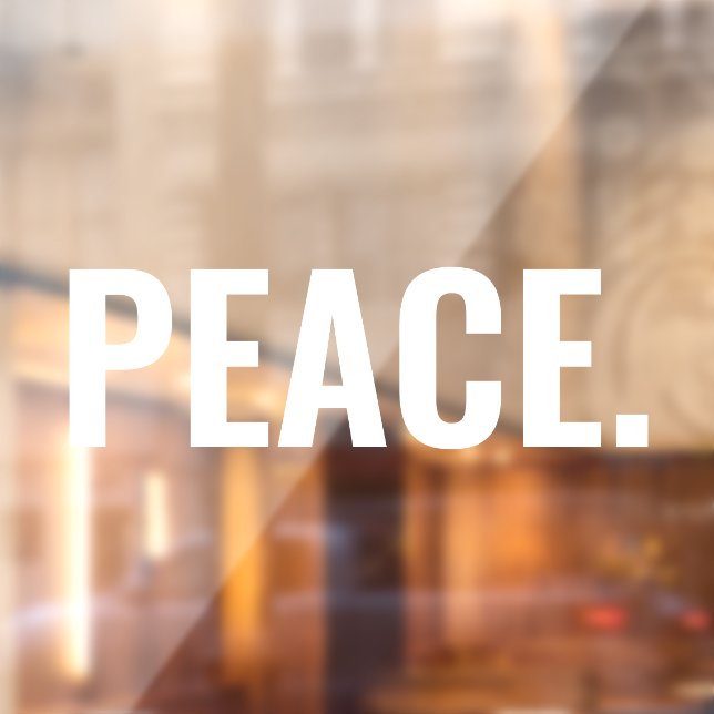 Peace white text minimalist anti war custom (Sheet 2)