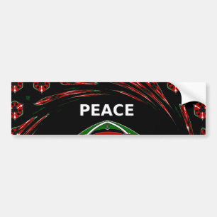 "Peace: with Shield Emblem" Art Print Bumper Sticker