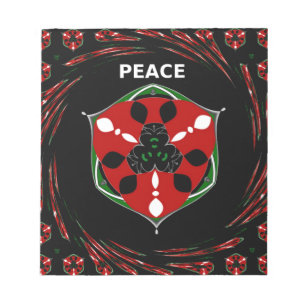 "Peace: with Shield Emblem" Art Print Notepad