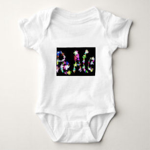 Peace Within, Peace Around   Floral Typography Ins Baby Bodysuit