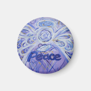 Peace Word Art Guardian Angel Magnet