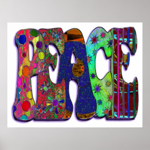 Peace Word Art Poster