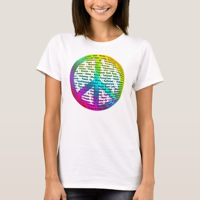 Peace World Language T-Shirt (Front)