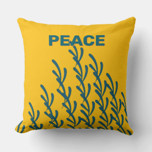 PEACE Yellow Cushion