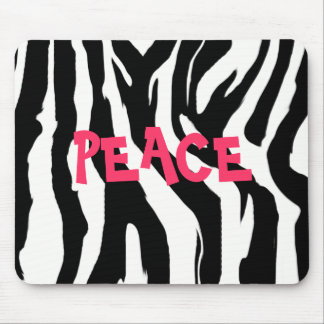 PEACE zebra Mouse Pad