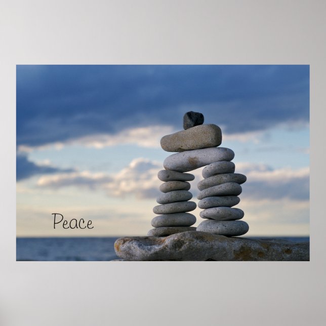 Peace Zen Rocks Poster (Front)