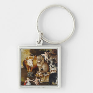 Peaceable Kingdom, c.1834 (oil on canvas) Key Ring