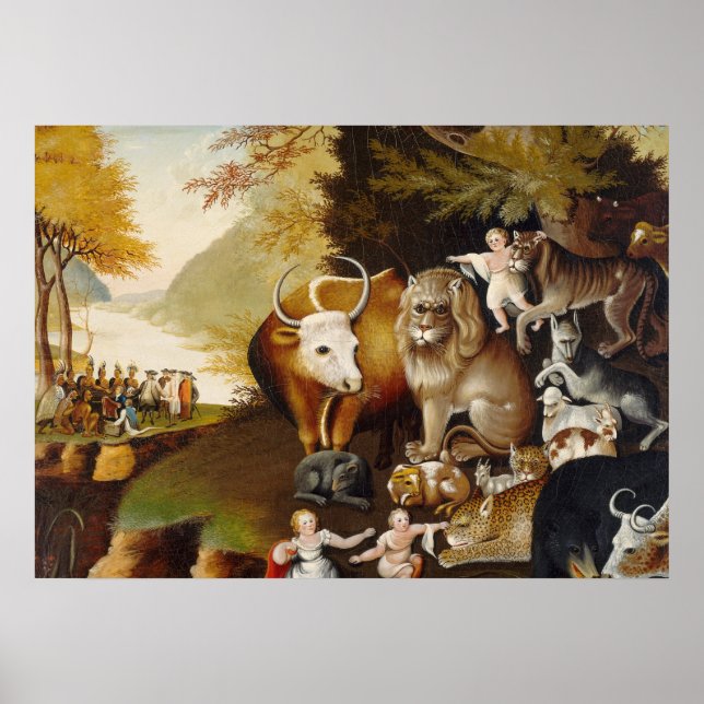 Peaceable Kingdom, c.1834 (oil on canvas) Poster (Front)