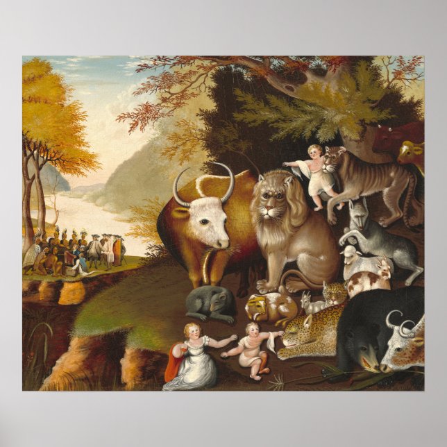 Peaceable Kingdom - Edward Hicks Fine Art Poster (Front)