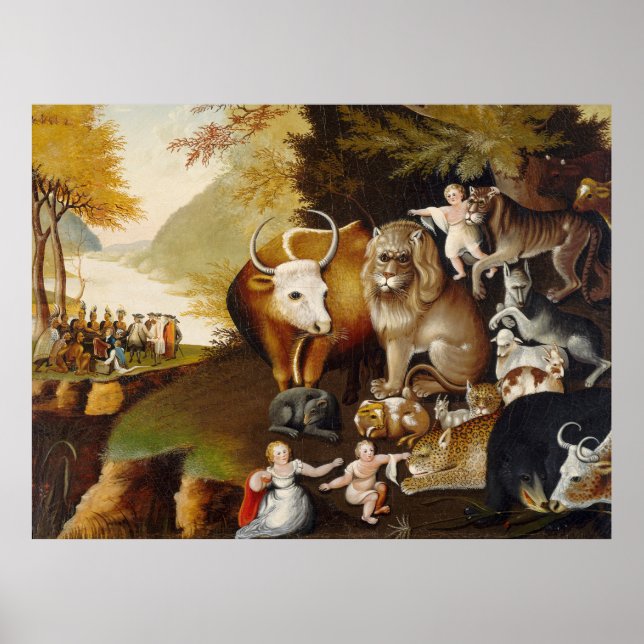 Peaceable Kingdom Fine Art Painting Print Artwork (Front)