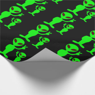Peaceful Aliens Wrapping Paper