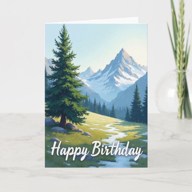 Peaceful Alpine Meadow Card (Front)