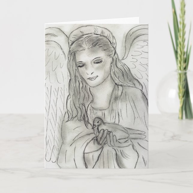 peaceful angel holiday card (Front)