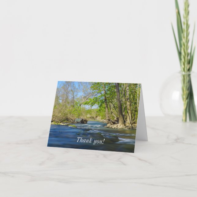 Peaceful At The River Thank You Card (Front)