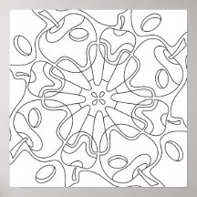 Peaceful Autumn: Abstract Apples Colouring