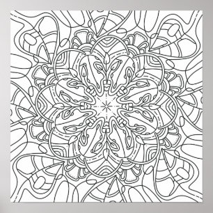 Peaceful Autumn: Fall Foliage Colouring Poster