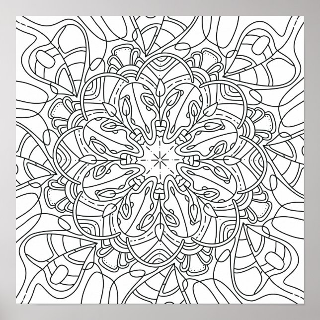 Peaceful Autumn: Fall Foliage Colouring Poster (Front)