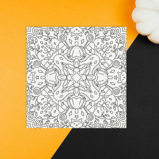 Peaceful Autumn: Halloween Magic Colouring Card