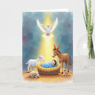 Peaceful Baby Christmas Card