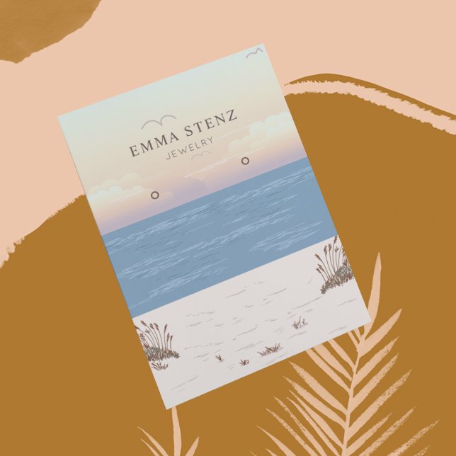 Peaceful Beach Theme Earring Display Card (Creator Uploaded)