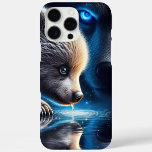 Peaceful Bear Reflection and Dominant Bear Presenc iPhone 16 Pro Max Case