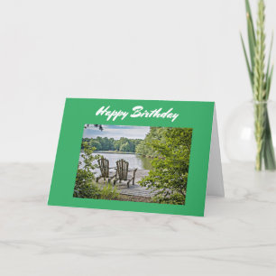 **PEACEFUL BIRTHDAY AT THE LAKE** BIRTHDAY WISH HOLIDAY CARD