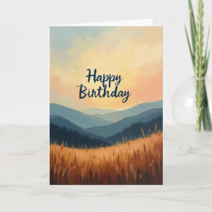 Peaceful Birthday Mountain View Card