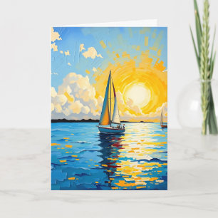 Peaceful Birthday Wishes   Sailboat Card