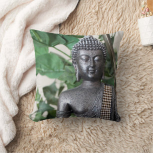 Peaceful Buddha Meditation Throw Pillow Zen Decor