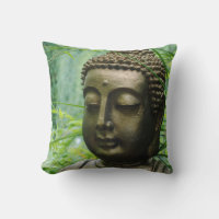 Peaceful Buddha Statue in a Leafy Green Forest