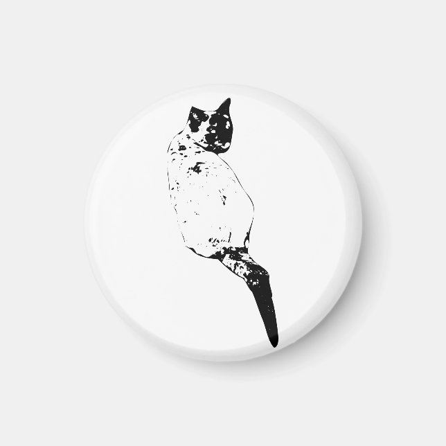 Peaceful Cat on the Fridge Magnet (Front)