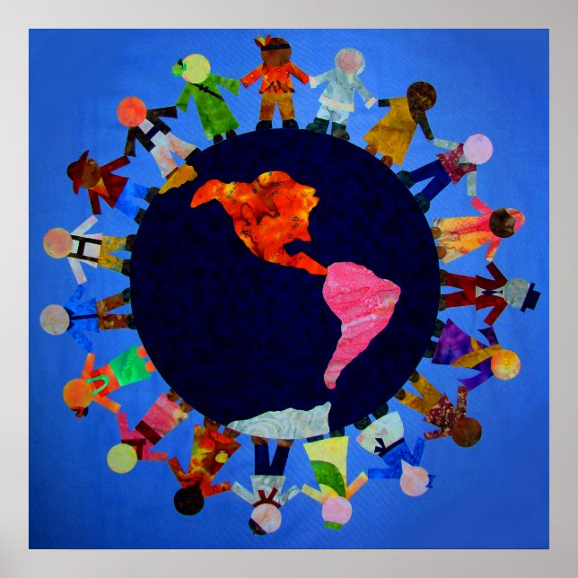 Peaceful Children around the World Poster (Front)