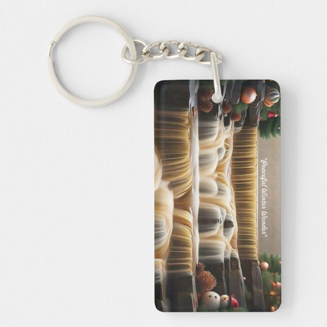 "Peaceful Christmas Escape" Key Ring (Front)