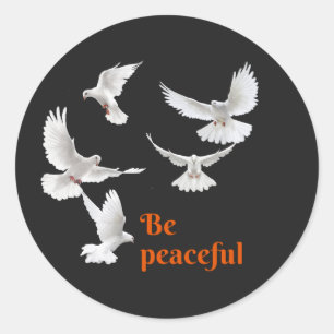 Peaceful   classic round sticker