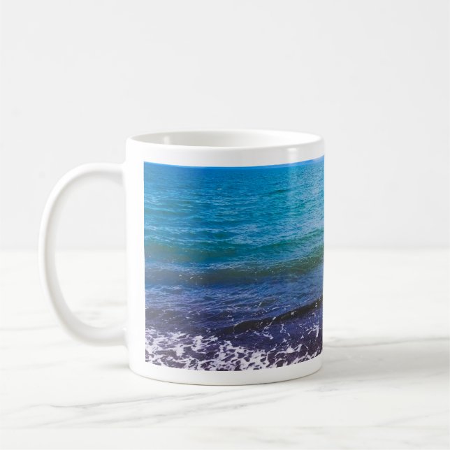 Peaceful Coastal Seascape Coffee Mug (Left)