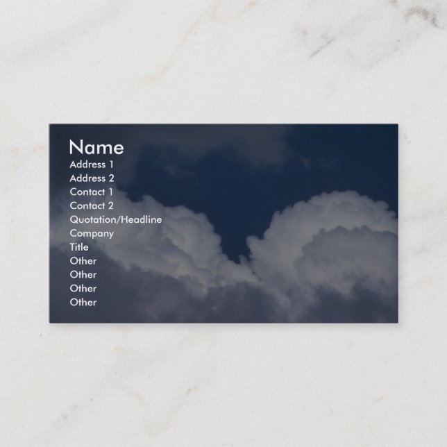 Peaceful Cumulus Business Card (Front)