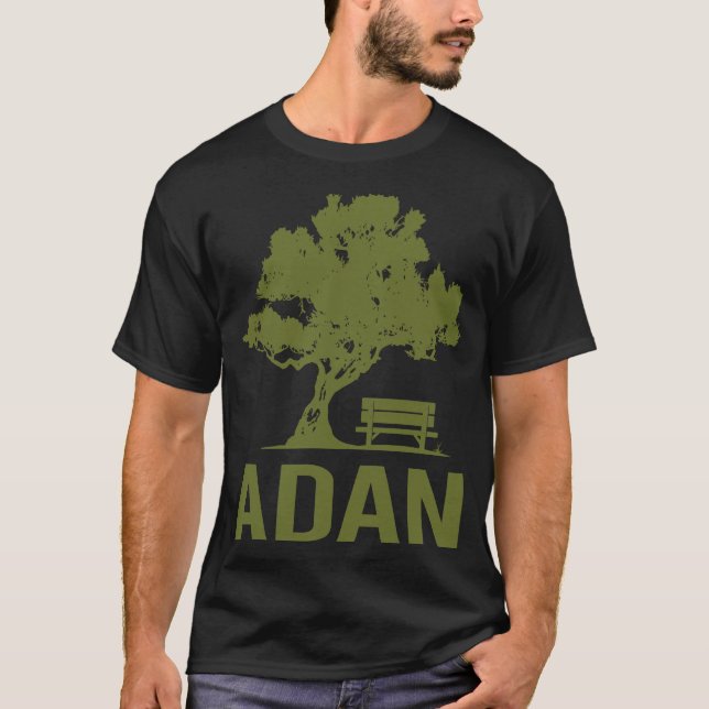 Peaceful Day - Adan Name T-Shirt (Front)