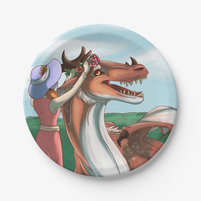 Peaceful Days Paper Plate (Front)