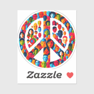 Peaceful Diversity - Global Faces Peace Sign