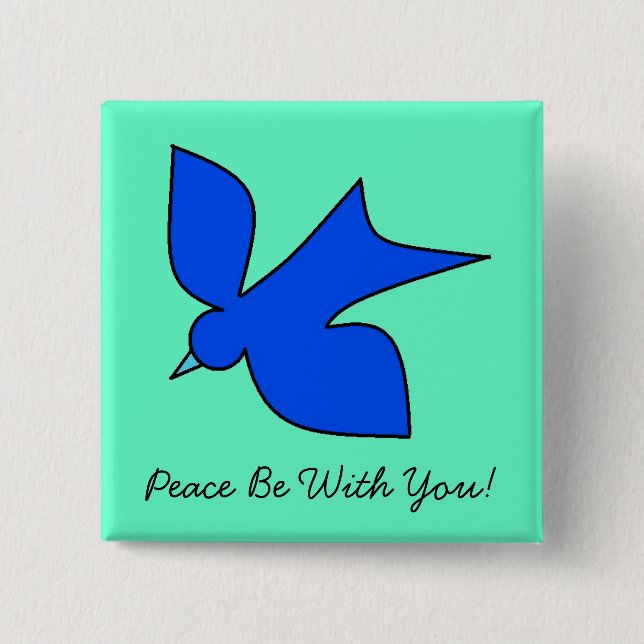 Peaceful Dove 15 Cm Square Badge (Front)