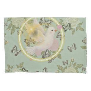 Peaceful Dove Pillowcase – Soft Sage Floral Butter