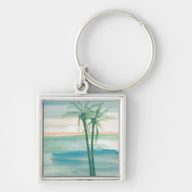 Peaceful Dusk Tropical Key Ring (Front)
