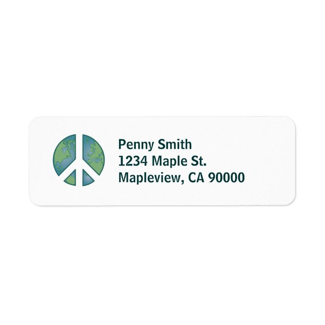 Peaceful Earth Address Label (Front)